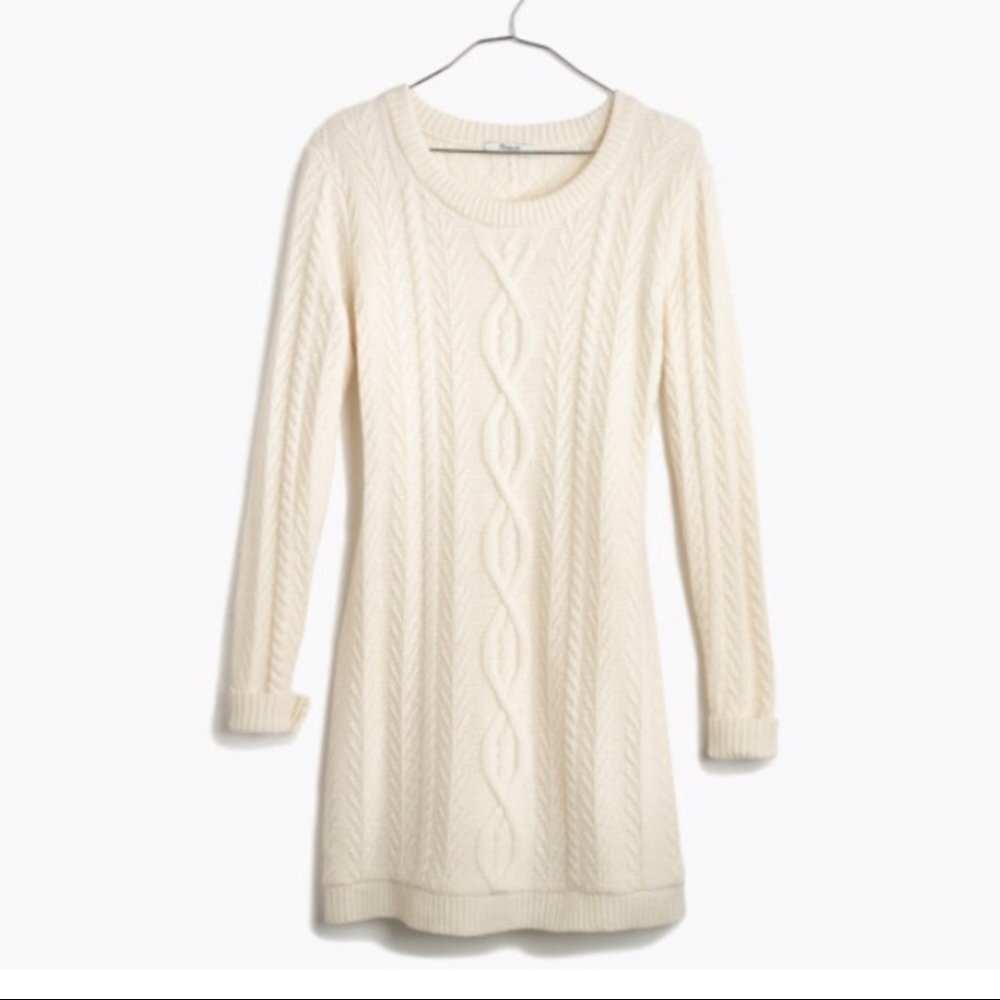 Madewell  Knit Cable Sweater Dress XS